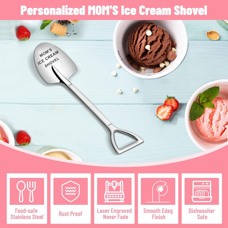 Chambom Gifts for Mom - Mom's Ice Cream Shovel, Stocking Stuffers for Mother, Stainless Steel Ice Cream Shovel for Christmas, Mothers Day, Birthday from Daughter Son - Image 3